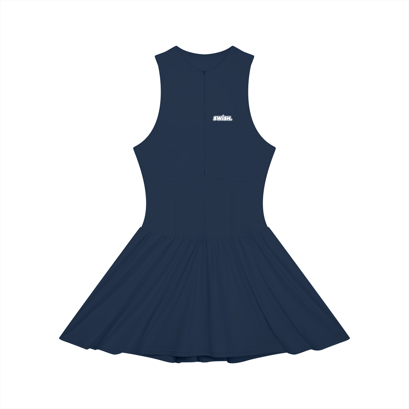 Swish. Women’s Ruched Sleeveless Full-Zip Dress