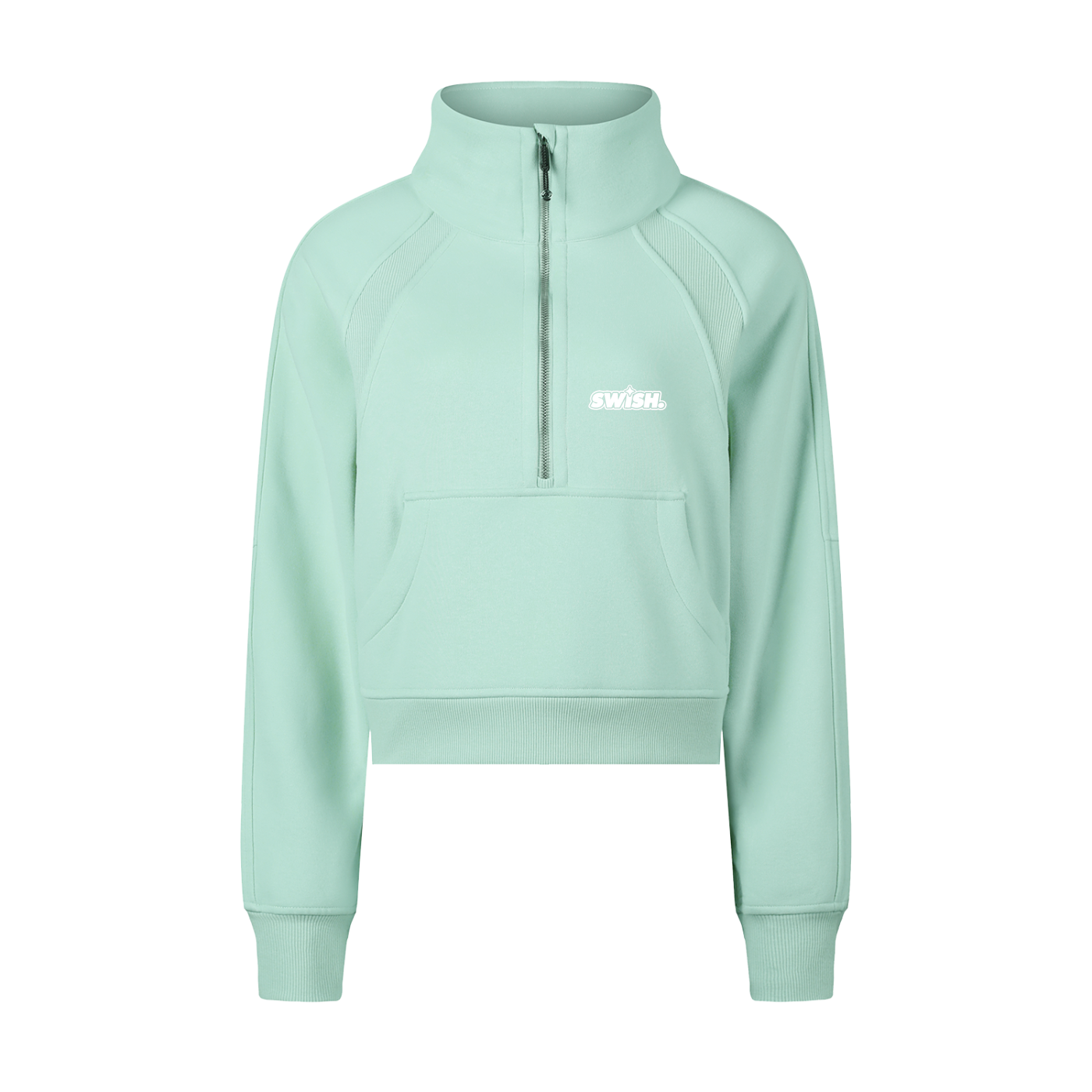 Swish. Women's Cropped Half-Zip Sweatshirt