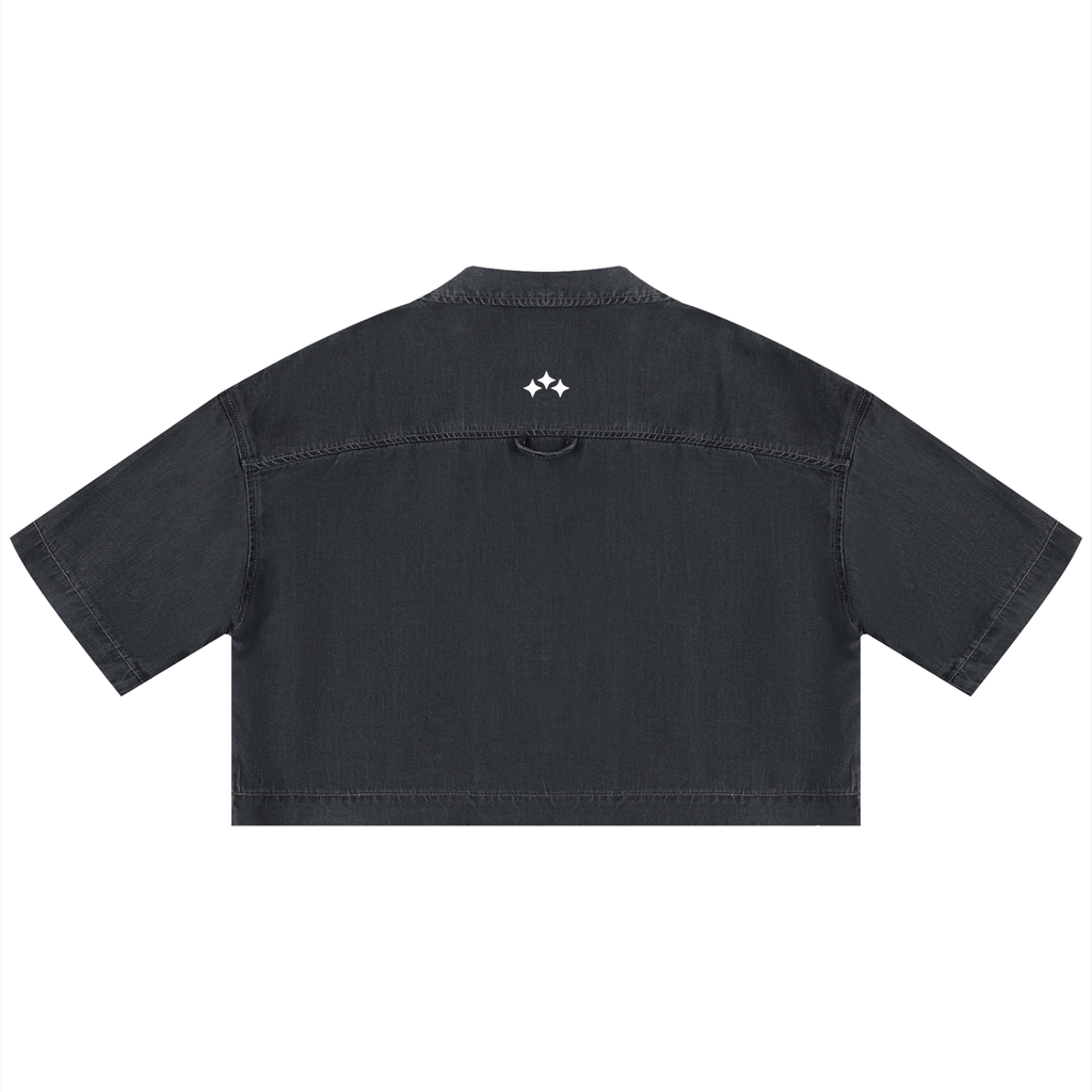Swish. Women's Vintage Wash Boxy Cropped Shirt