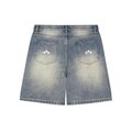 Swish. Faded Distressed Baggy Denim Shorts