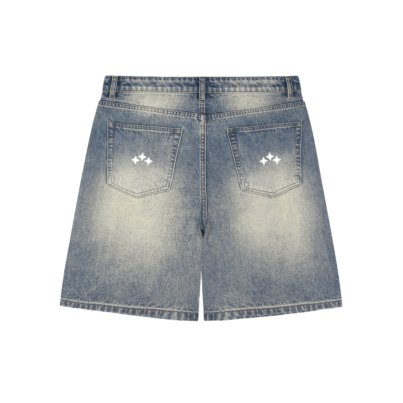 Swish. Faded Distressed Baggy Denim Shorts