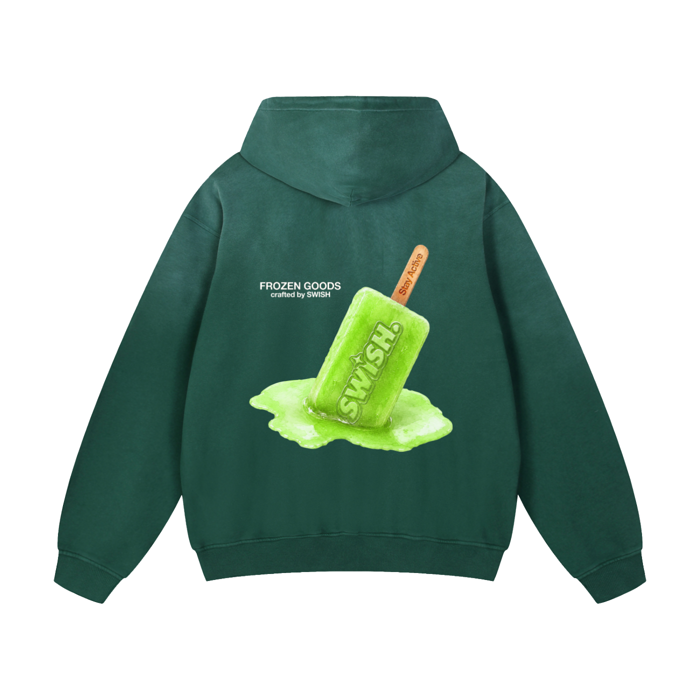 Swish. "Frozen Goods" Heavyweight Sunfade Oversized Hoodie