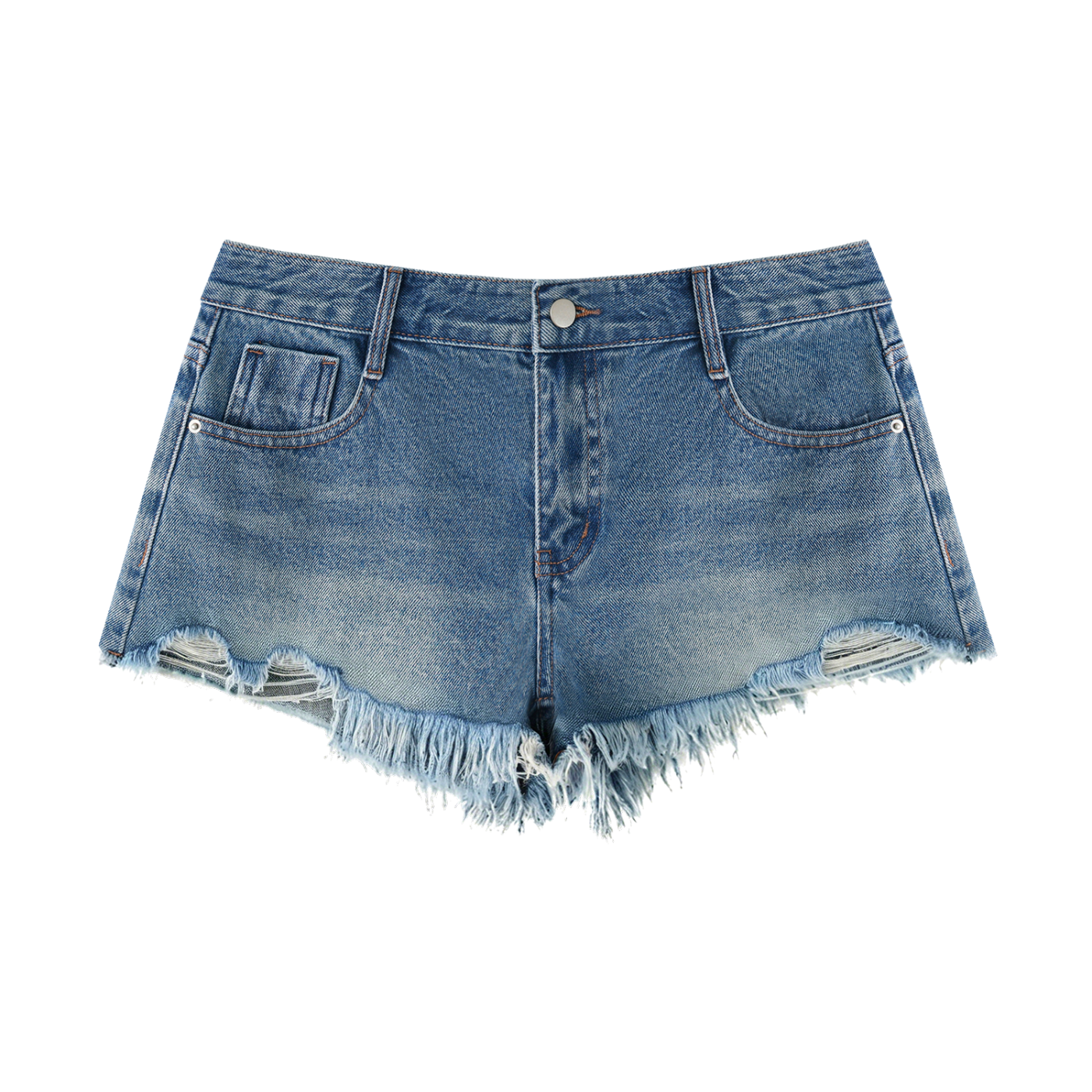 Swish. Women's Vintage Wash Raw Hem Denim Shorts